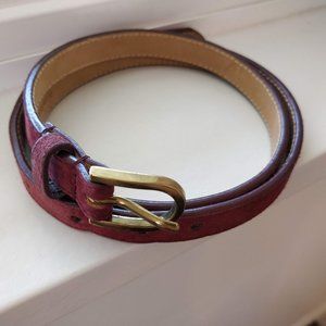 American Apparel Belt- Size S- Burgundy Suede